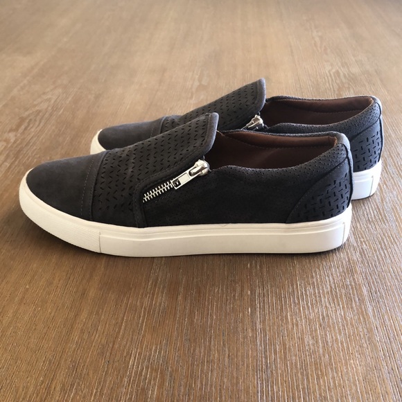 Report Shoes - Report Gray Slip On Suede Casual Shoes